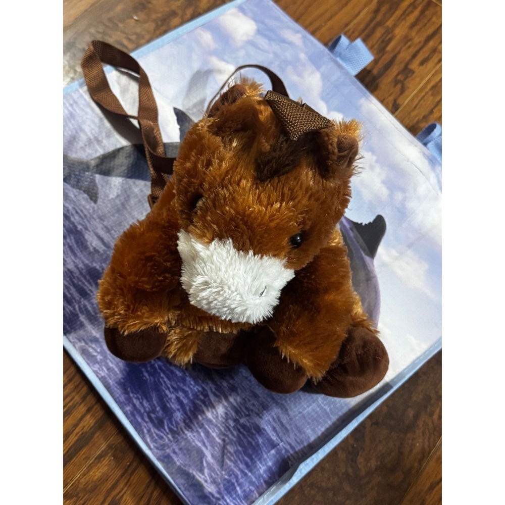 Critter‎ Collection Brown Horse Plush Backpack Kids Stuffed Animal Bag